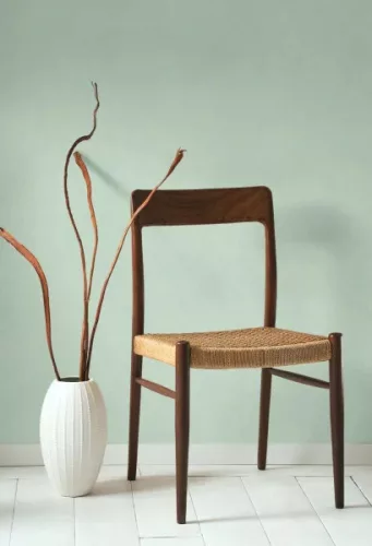 Casadeco Nest vlies, vinyl anyagú, menta színű, karmolt, struktúrált, egyszínű, Modern tapéta