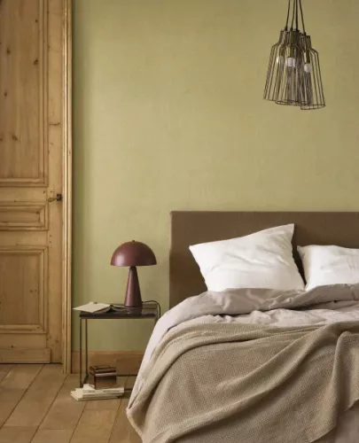 Casadeco Nest vlies, vinyl anyagú, sárga színű, karmolt, struktúrált, egyszínű, Modern tapéta