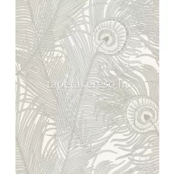   Nina Hancoc Perla vlies, vinyl anyagú beige, kék színű tollas modern, natural tapéta