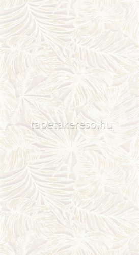 Casadeco Nicaragua vlies, vinyl anyagú fehér, szürke, beige színű leveles modern, natural tapéta
