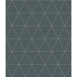   York Magnolia Home by Joanna Gaines papír anyagú kék, ezüst színű geometriai Romantikus tapéta