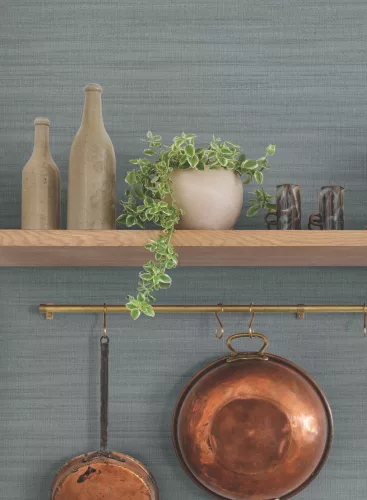 York Magnolia Home by Joanna Gaines papír anyagú kék színű gyűrt, textilhatású Romantikus tapéta