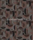 Khroma Orbital vlies anyagú fekete, barna, ezüst színű geometriai modern tapéta