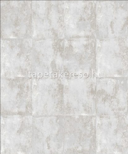 Khroma Orbital vlies anyagú beige, törtfehér színű kockás, foltos modern tapéta