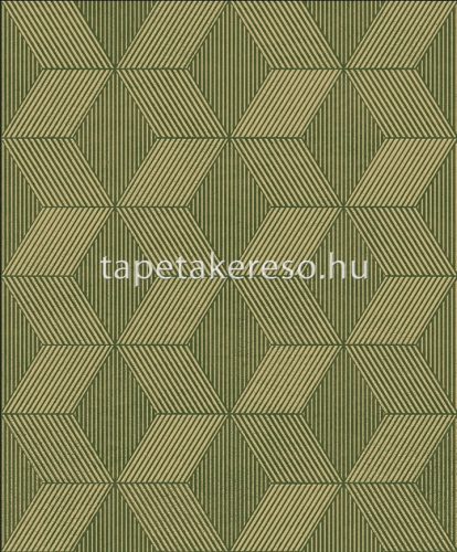 Khroma Orbital vlies anyagú zöld, arany, csillámos színű 3d, geometriai modern tapéta