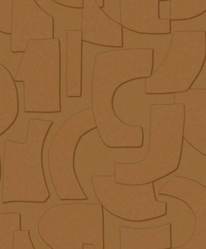 Caselio ORIGINE vinyl, vlies anyagú rozsdabarna színű geometriai Modern tapéta