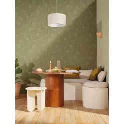   Caselio ORIGINE vinyl, vlies anyagú zöld színű geometriai Modern tapéta