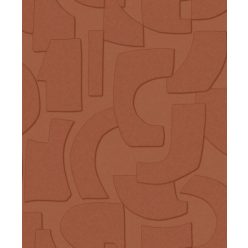   Caselio ORIGINE vinyl, vlies anyagú korall színű geometriai Modern tapéta