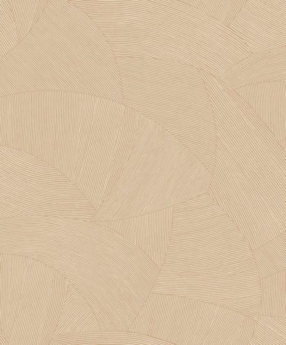 Caselio ORIGINE habos, vlies anyagú beige, barna színű vonalas, geometriai Modern tapéta