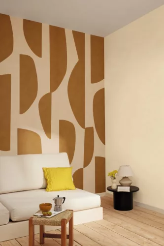 Caselio ORIGINE vlies anyagú beige, barna színű geometriai Modern panel