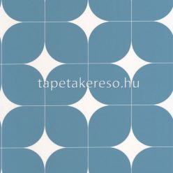   Caselio Outlines vlies, vinyl anyagú kék, fehér színű geometriai modern tapéta