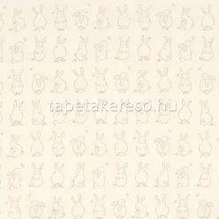   Casadeco Once Upon A Time pamut anyagú fehér, barna színű állatos gyerek textil
