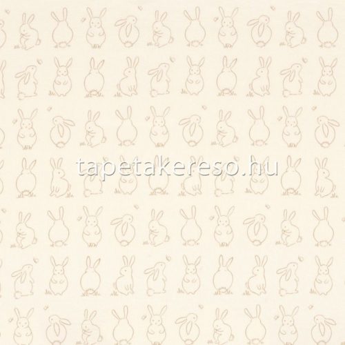 Casadeco Once Upon A Time pamut anyagú fehér, barna színű állatos gyerek textil