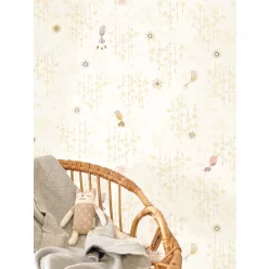  Casadeco ONCE UPON A TIME 2 vlies anyagú beige, barna, rózsaszín, szürke színű madaras, virágos Gyerek tapéta
