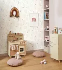 Casadeco ONCE UPON A TIME 2 vlies anyagú fehér, lila, rózsaszín, barna színű madaras, virágos Gyerek tapéta