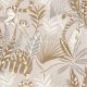 Caselio L'ODYSSÉE vlies anyagú fehér, beige, arany színű állatos, növényes modern tapéta