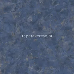   Caselio PATINE 2 vlies, vinyl anyagú kék, arany színű vakolt modern tapéta