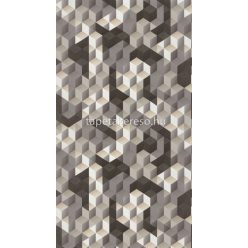   Casadeco Perception vlies, vinyl anyagú fehér, fekete, arany színű 3d, geometriai modern tapéta