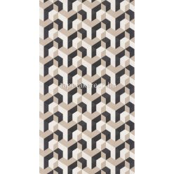   Casadeco Perception vlies, vinyl anyagú fehér, fekete, barna színű 3d, geometriai modern tapéta