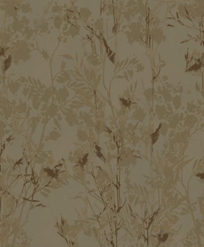 Prestige Wallcoverings Panthera vlies anyagú barna, arany színű virágos, leveles Modern tapéta