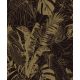 Prestige Wallcoverings Panthera vlies anyagú fekete, arany színű leveles Modern tapéta