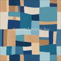   Caselio Pimp My Wall vlies anyagú beige, barna, kék, türkiz színű geometriai, absztrakt modern poszter