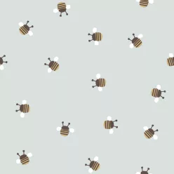   Parato Momi, vlies anyagú, kék, fekete, okker, fehér színű, rovaros, Gyerek tapéta