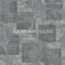   Decoprint Reflect vlies, vinyl anyagú szürke, kék színű geometriai modern tapéta
