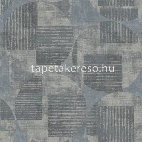 Decoprint Reflect vlies, vinyl anyagú szürke, kék színű geometriai modern tapéta