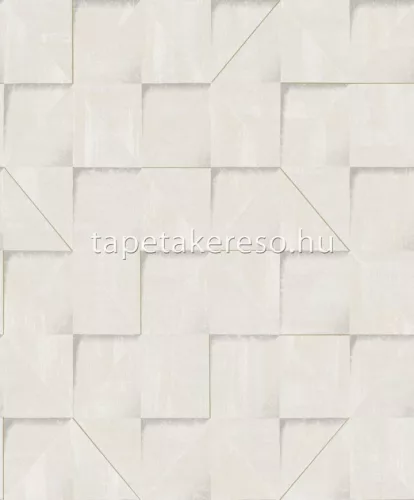 Decoprint Reflect vlies, vinyl anyagú szürke, beige, arany színű 3d, geometriai modern tapéta