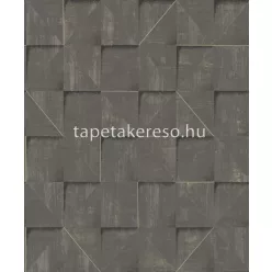   Decoprint Reflect vlies, vinyl anyagú szürke, arany színű 3d, geometriai modern tapéta