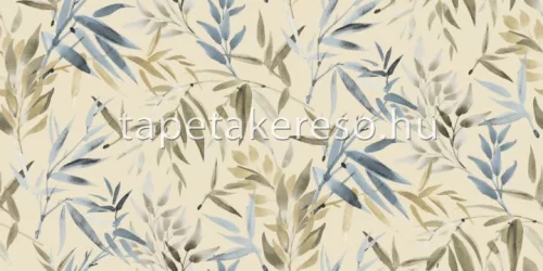 Decoprint Reflect vlies, vinyl anyagú beige, barna, kék színű leveles modern tapéta