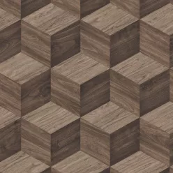   Design ID Renaissance, vlies, vinyl anyagú, barna színű, 3d, geometriai, Modern tapéta