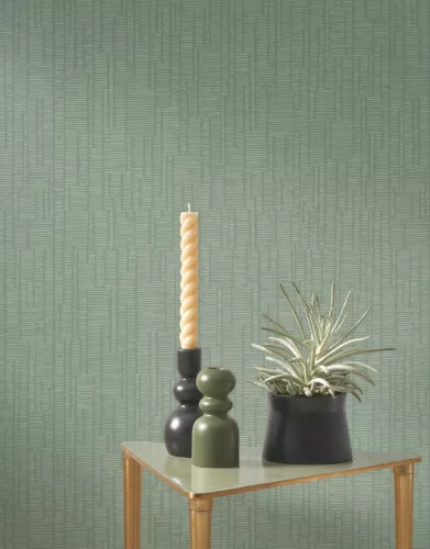 Casadeco Rio, vlies anyagú, türkiz színű, struktúrált, vonalas, Modern tapéta