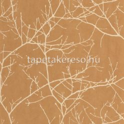   Casadeco Riverside 4 vlies, vinyl anyagú barna, sárga színű ágas modern, natural tapéta