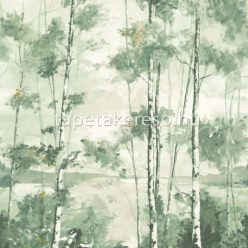   Casadeco Riverside 4 vlies anyagú fehér, zöld, keki színű festmény, fás modern, natural poszter