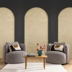   Caselio RELIEFS vlies anyagú fekete, barna színű boltív, fonott Modern panel