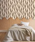 Caselio RELIEFS vinyl, vlies anyagú barna színű hullámos, szövethatású Modern panel
