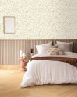 Caselio RELIEFS vinyl, vlies anyagú barna, beige színű 3d, csíkos Modern panel