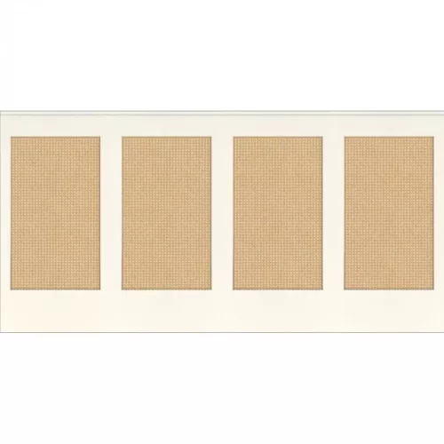 Caselio RELIEFS vinyl, vlies anyagú fehér, barna  színű fonott, kazettás Modern panel