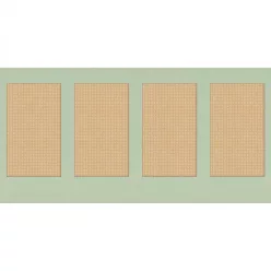   Caselio RELIEFS vinyl, vlies anyagú zöld, barna színű fonott, kazettás Modern panel