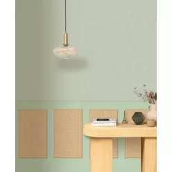   Caselio RELIEFS vinyl, vlies anyagú zöld, barna színű fonott, kazettás Modern panel