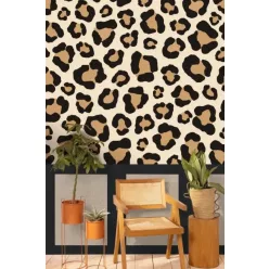   Caselio RELIEFS vinyl, vlies anyagú fekete, barna színű fonott, kazettás Modern panel