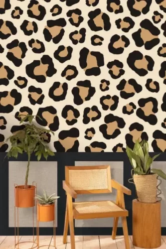 Caselio RELIEFS vinyl, vlies anyagú fekete, barna színű fonott, kazettás Modern panel
