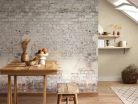 Caselio RELIEFS vinyl, vlies anyagú szürke, barna színű koptatott, téglamintás Modern panel