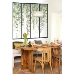   Caselio RELIEFS vlies anyagú fekete, fehér, zöld, barna színű ablak, leveles Modern panel