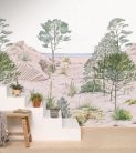 Caselio RELIEFS vlies anyagú barna, zöld, kék színű fás, tájkép Modern panel