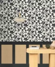 Caselio RELIEFS vinyl, vlies anyagú fekete, barna színű fonott, kazettás Modern panel