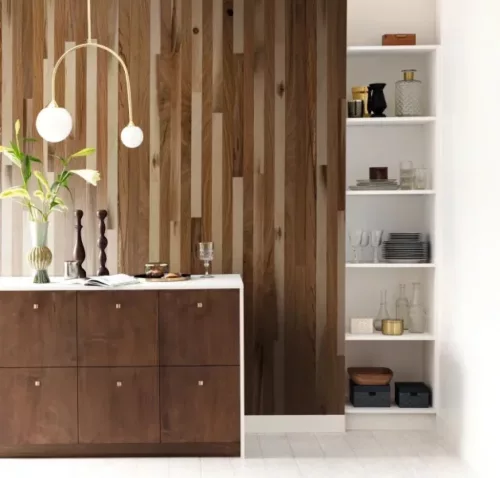 Caselio RELIEFS vinyl, vlies anyagú barna színű szövethatású Modern panel