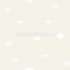   Casadeco ROSE & NINO vlies anyagú beige, fehér színű felhős gyerek tapéta